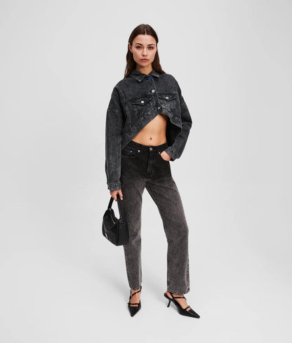 Giubbotto Karl Lagerfeld Jeans in denim con dettaglio cut-out donna