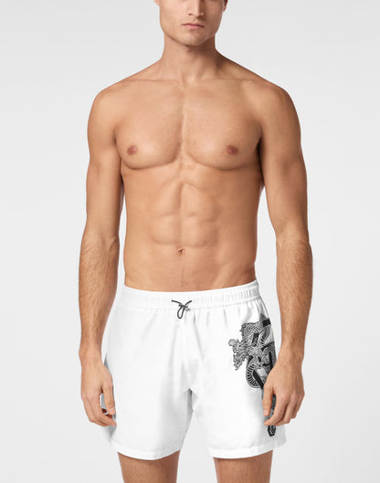 Boxer mare Philipp Plein con stampa "dragon" e applicazione uomo