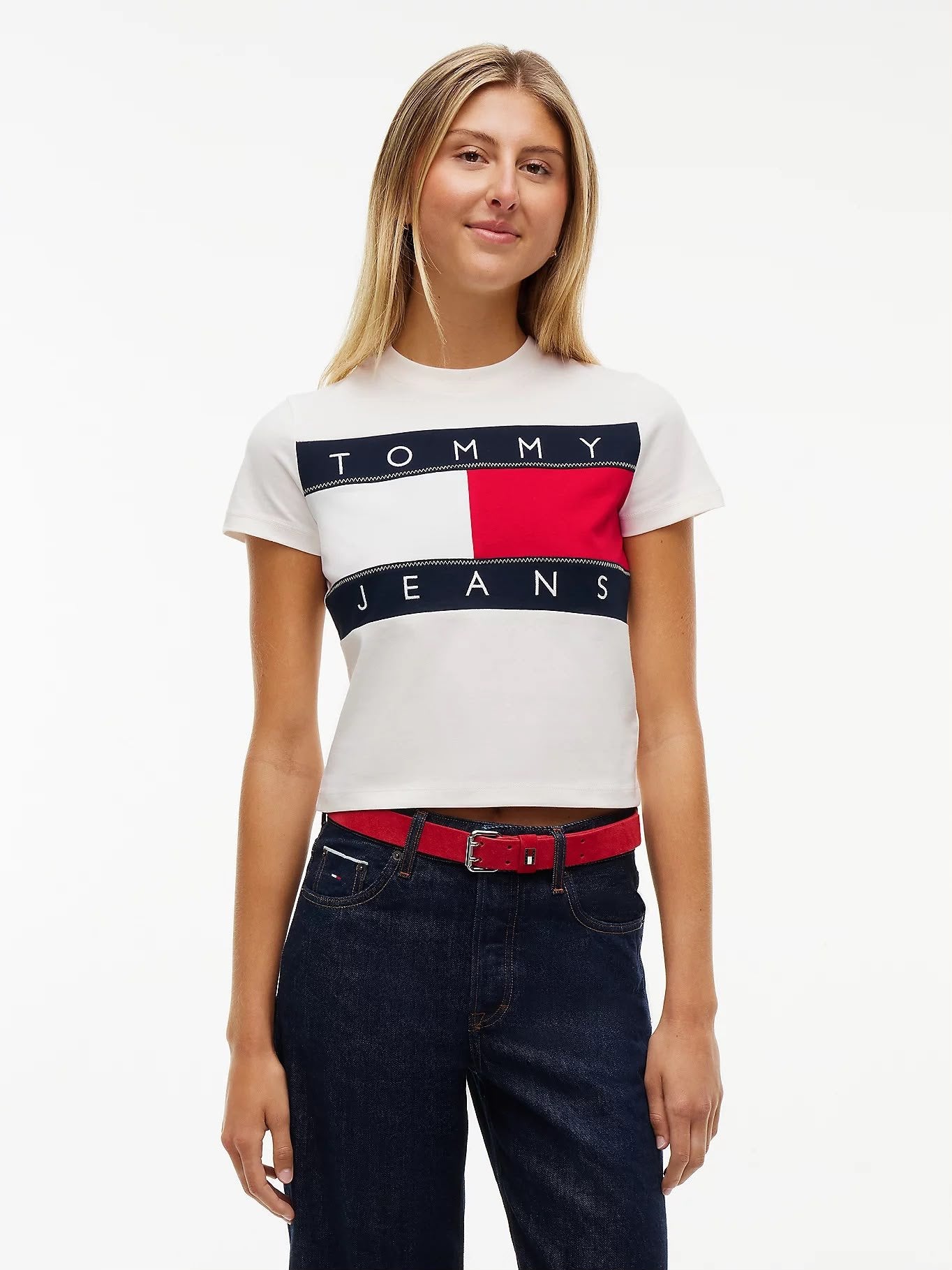 T-Shirt Tommy Jeans "Regular Flag" donna