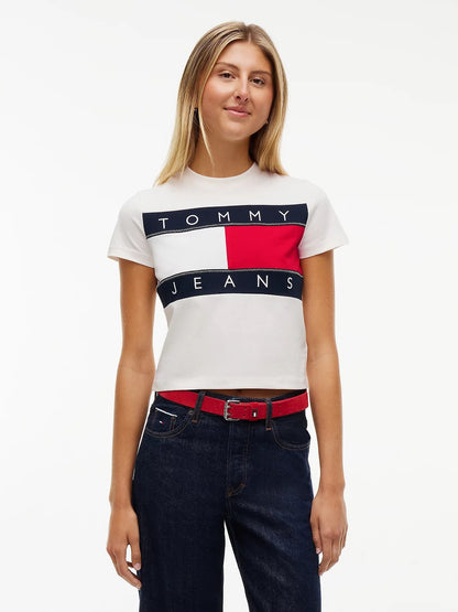 T-Shirt Tommy Jeans "Regular Flag" donna