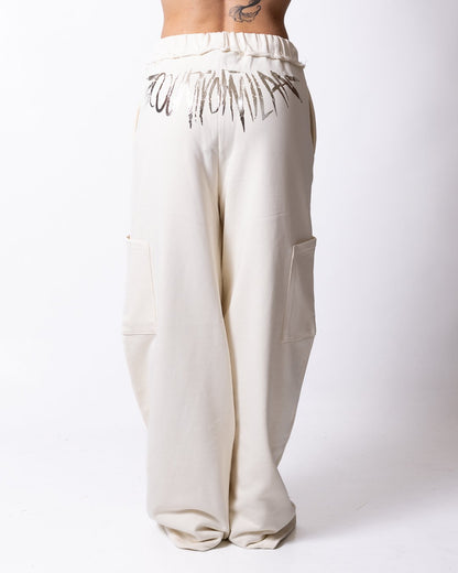 Pantalone County of Milan con grafica effetto metallizzato sul retro