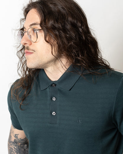Polo Calvin Klein classic tonal monogram uomo