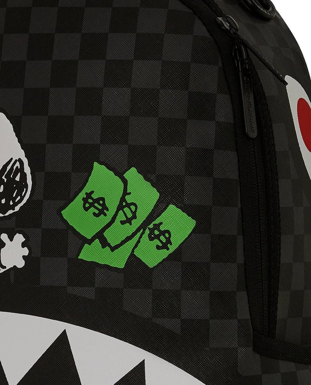 Zaino Sprayground nero Snoopy top shark money dlxsv backpack
