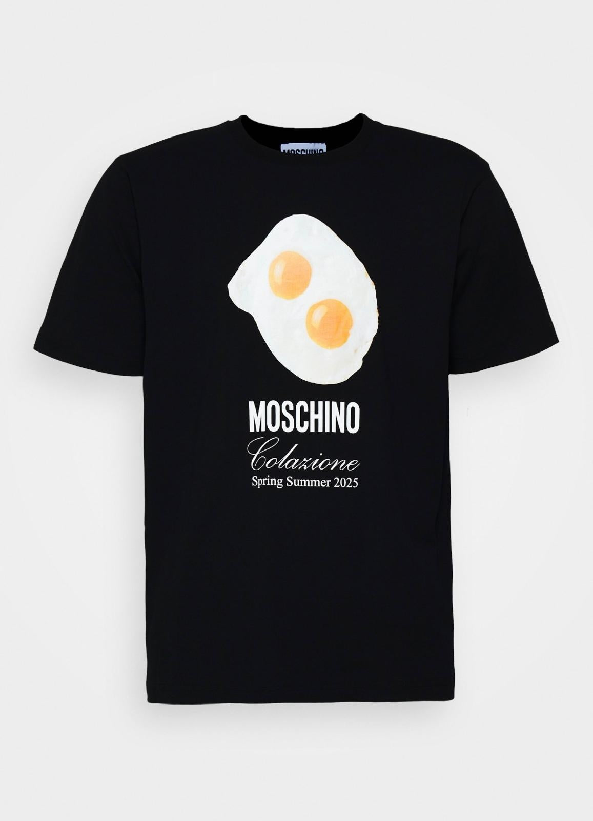 T-Shirt Moschino con logo e stampa "Eggs"