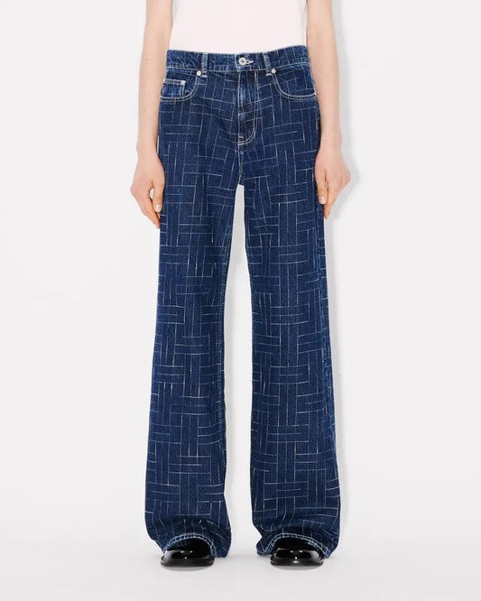 Jeans Kenzo Paris "Weave Ayame" wide leg donna