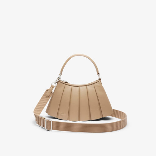 Borsa Lacoste in pelle plissettata donna