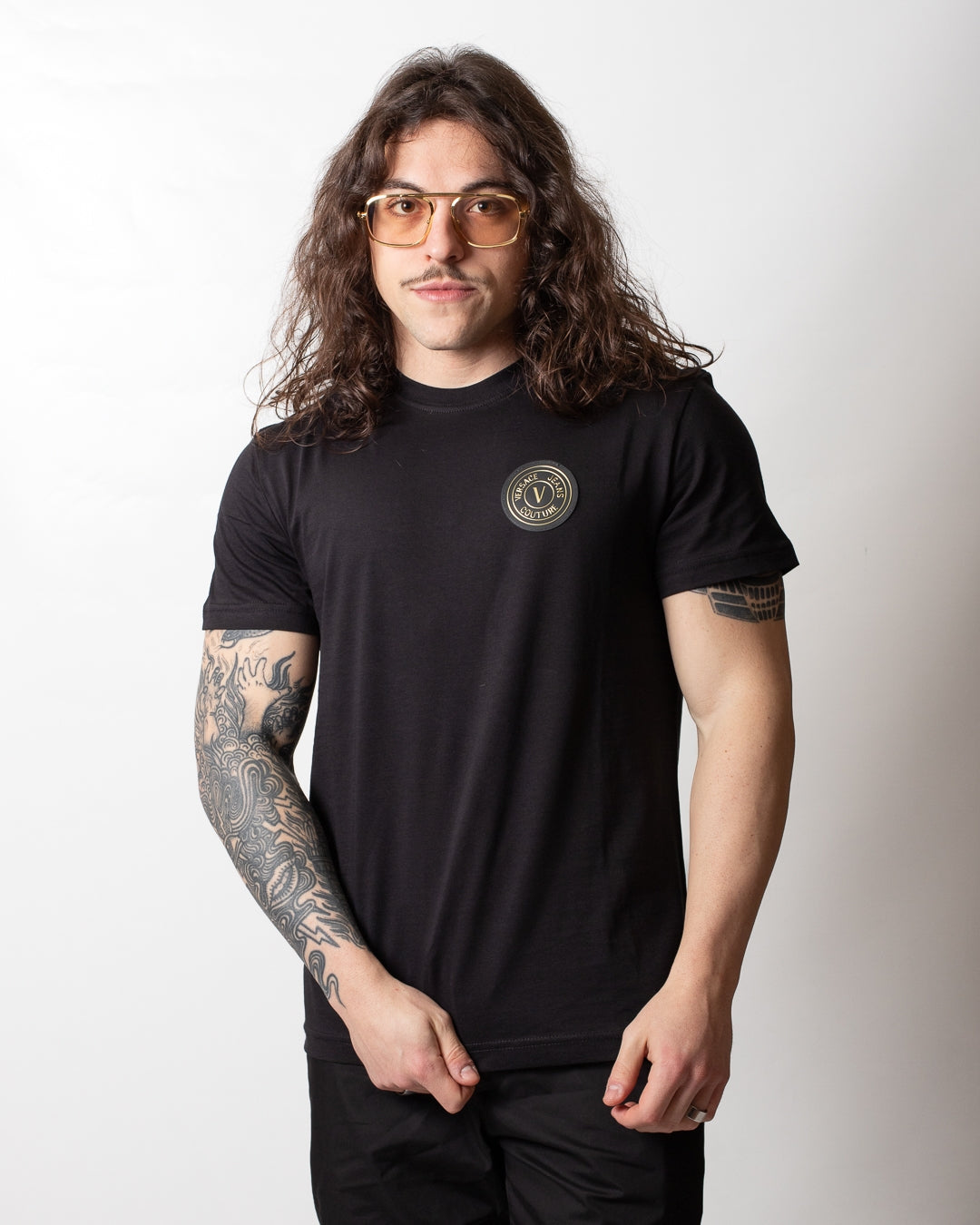 T-Shirt Versace Jeans Couture girocollo "Emblem Patch" uomo