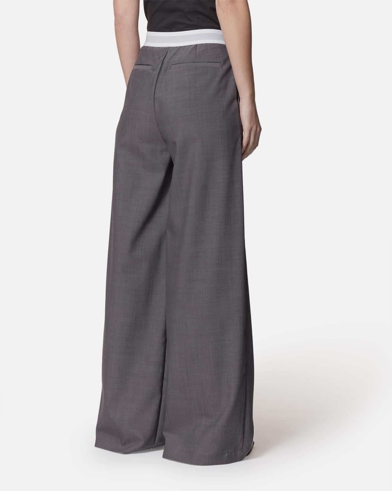 Pantalone Richmond X in misto lana con fascia logata donna