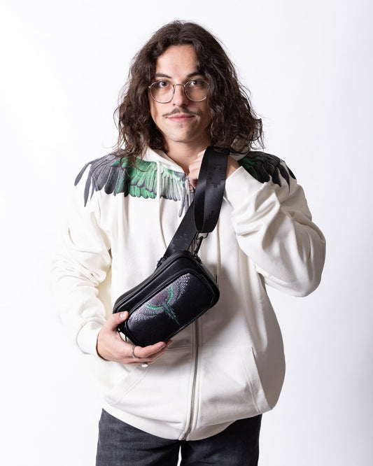 Tracolla Marcelo Burlon in ecopelle "Icon Wings "