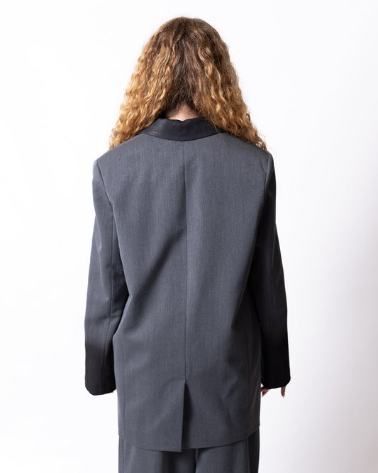 Giacca Just Cavalli monopetto con dettaglio sfumatura e piercing oro "JC"
