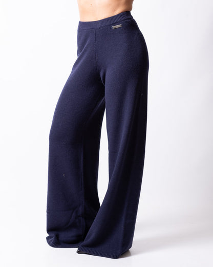 Pantalone Richmond X a palazzo in lana e cashmere 