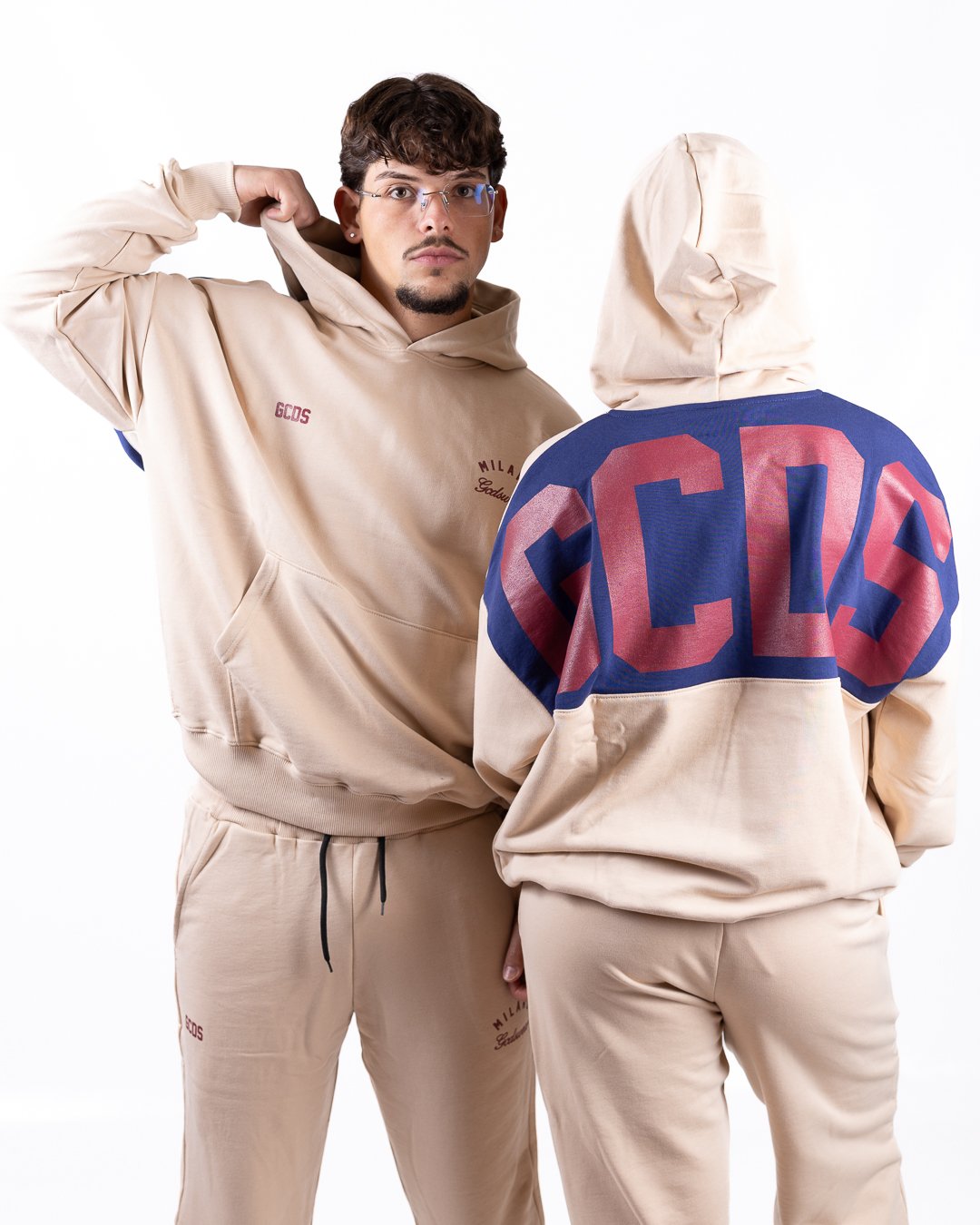 Felpa GCDS con cappuccio "Band Logo Back"
