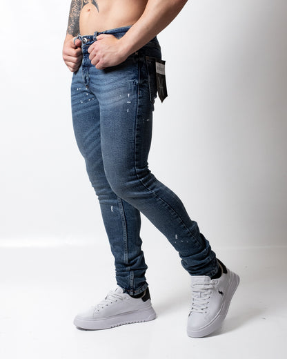 Jeans Richmond X slim con tagli e pittura uomo