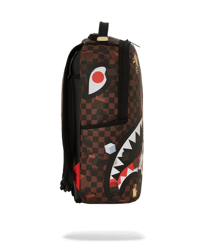 Zaino Sprayground marrone Madagascar checker smash dlxsv backpack