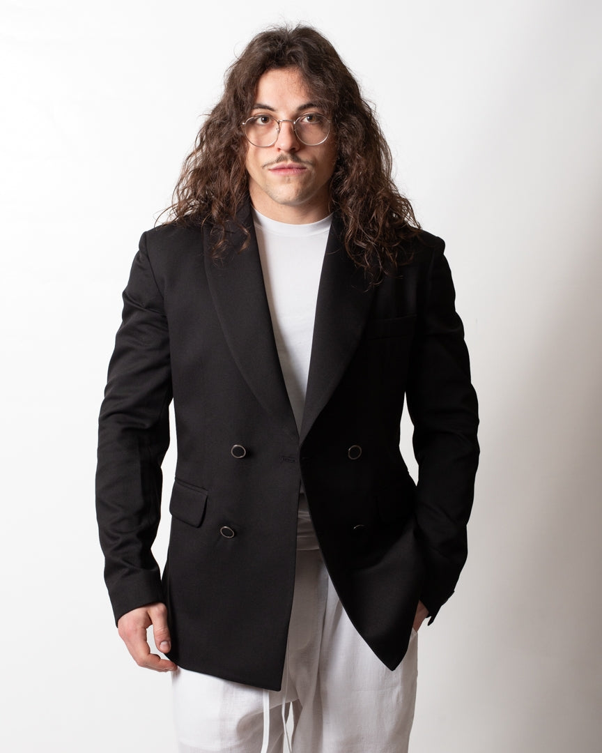 Giacca blazer Gaelle doppiopetto in poliviscosa uomo