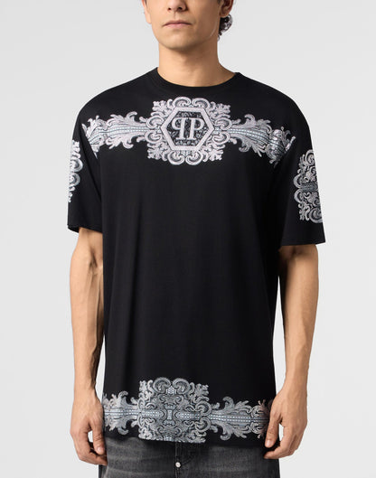 T-shirt Philipp Plein "Baroque Stones" con cristalli all over