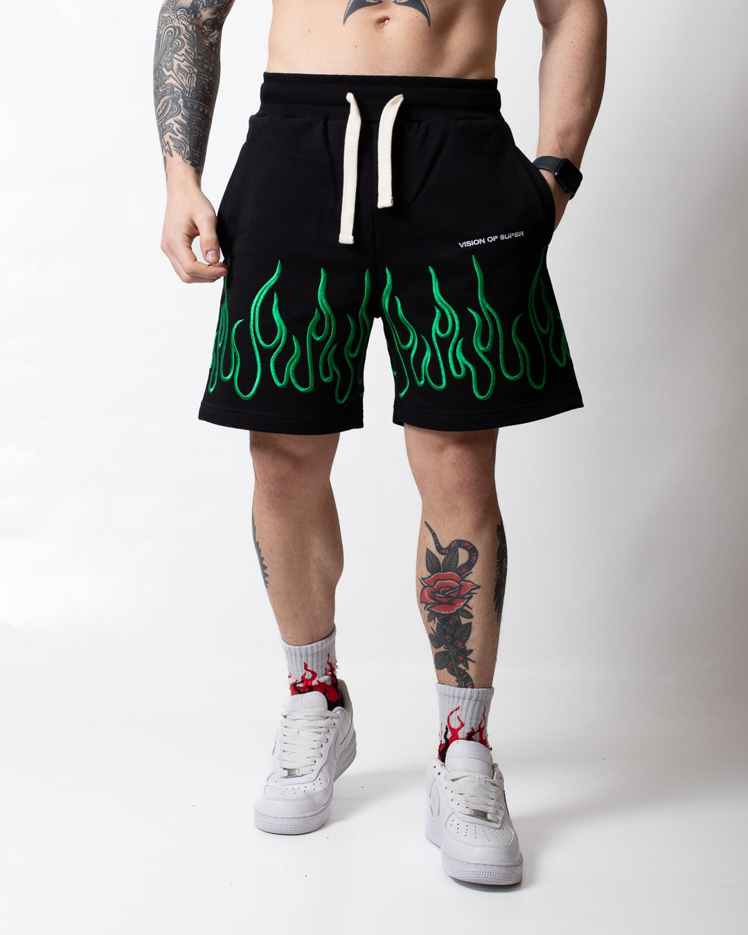 Bermuda Vision of Super "Green Flames" uomo