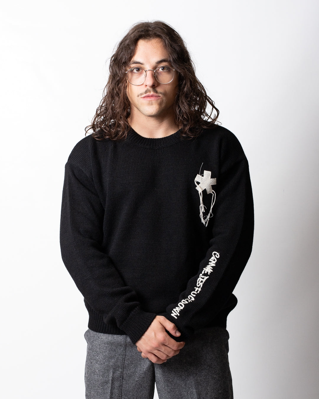 Maglia Comme des Fuckdown con loghi ricamati uomo