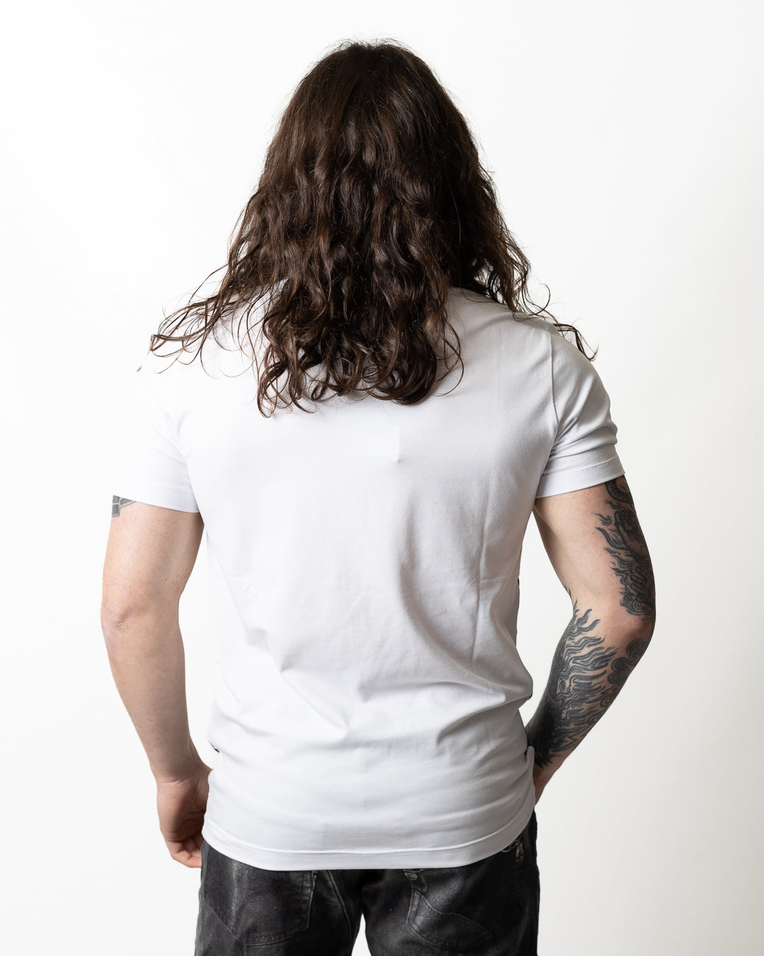 T-Shirt John Richmond con stampa floreale e strass uomo