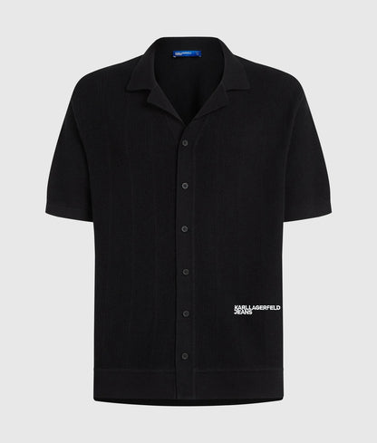 Camicia Karl Lagerfeld Jeans in maglia traforata uomo