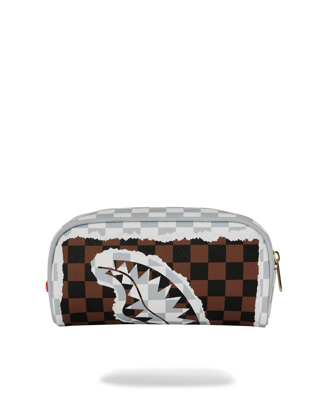 Pochette Sprayground marrone "CREAM AND BROWN TEAR CHECK POUCH"