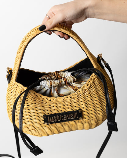 Borsa Just Cavalli in paglia con tracolla donna