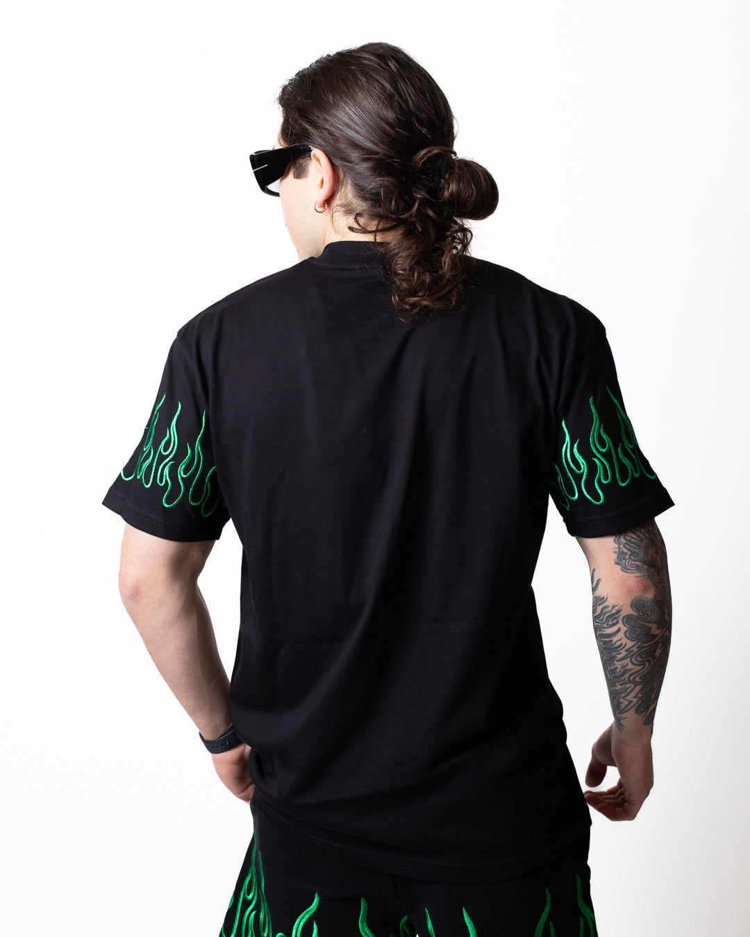 T-Shirt Vision of Super "Green Flames" uomo