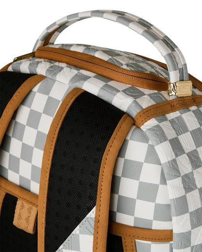 Zaino Sprayground bianco GRAFF EMBOSSED CREAM CHECK DLXSV BACKPACK