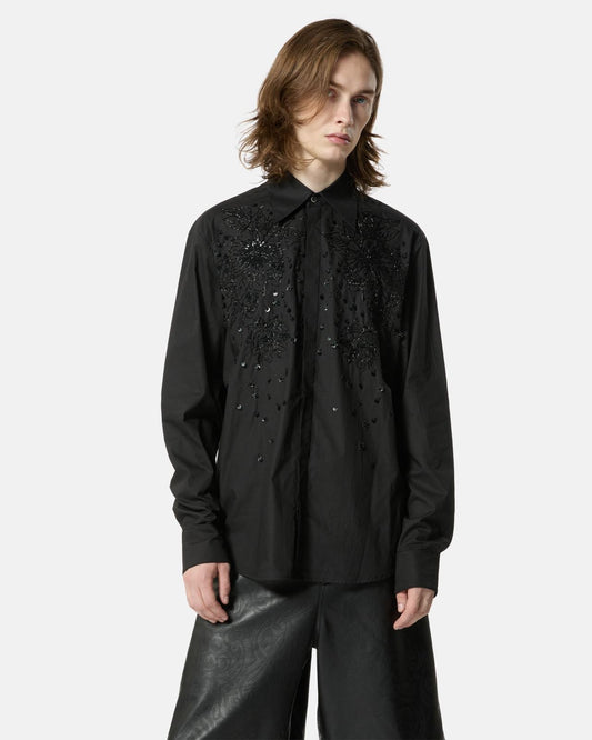 Camicia John Richmond con ricami e paillettes uomo