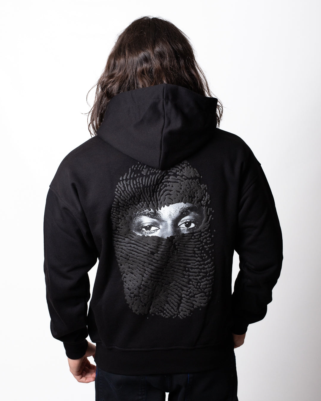 Felpa Comme des Fuckdown stampata con cappuccio uomo