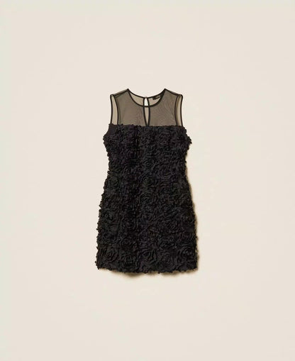 Abito Twinset Actitude in tulle con fiori donna