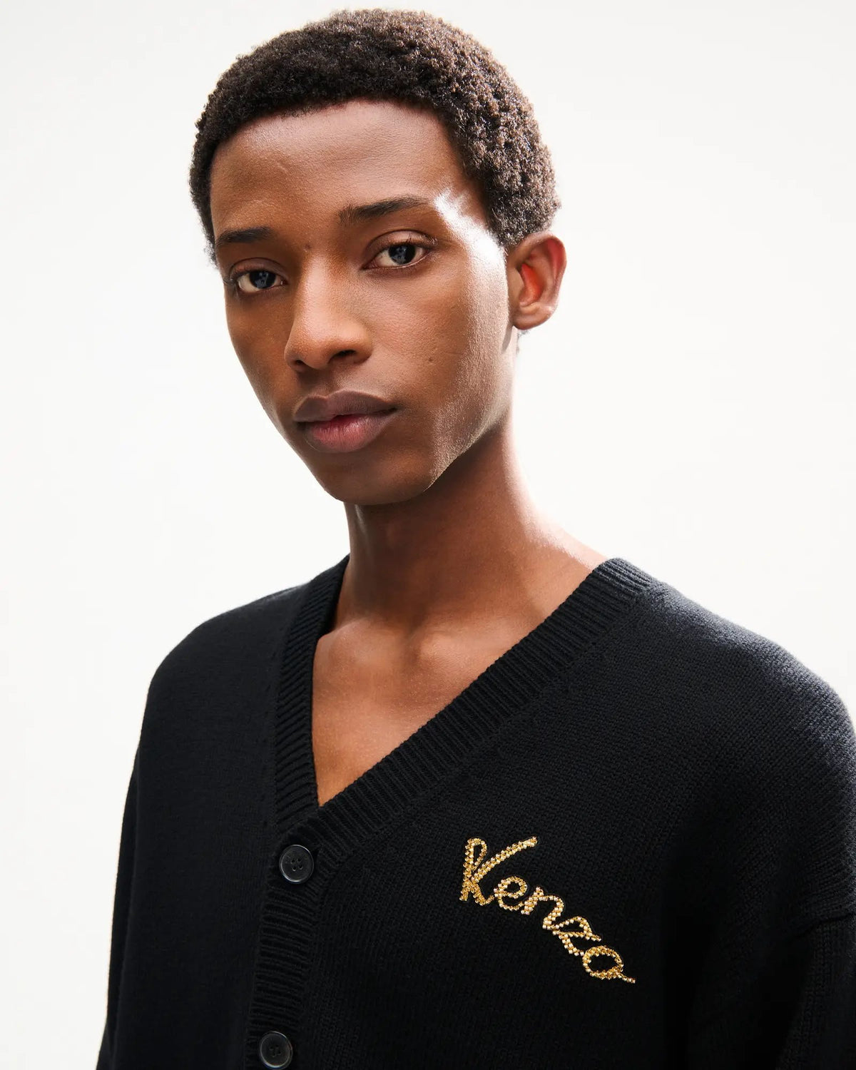 Cardigan Kenzo Paris in lana con grafica di perline luminose