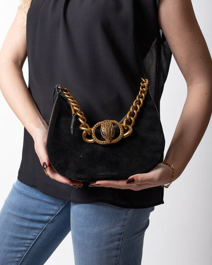 Borsa Kurt Geiger in suede "Chelsea chain" donna