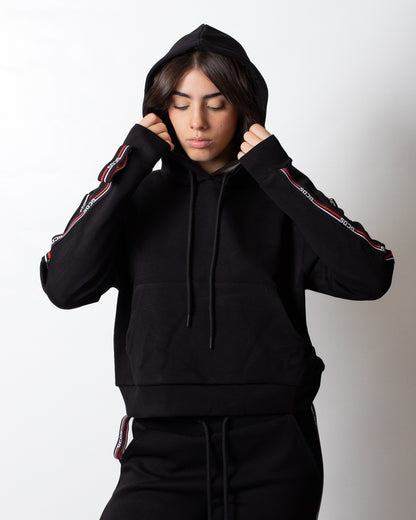 Felpa GCDS con cappuccio "Logo Tape Scouba" donna