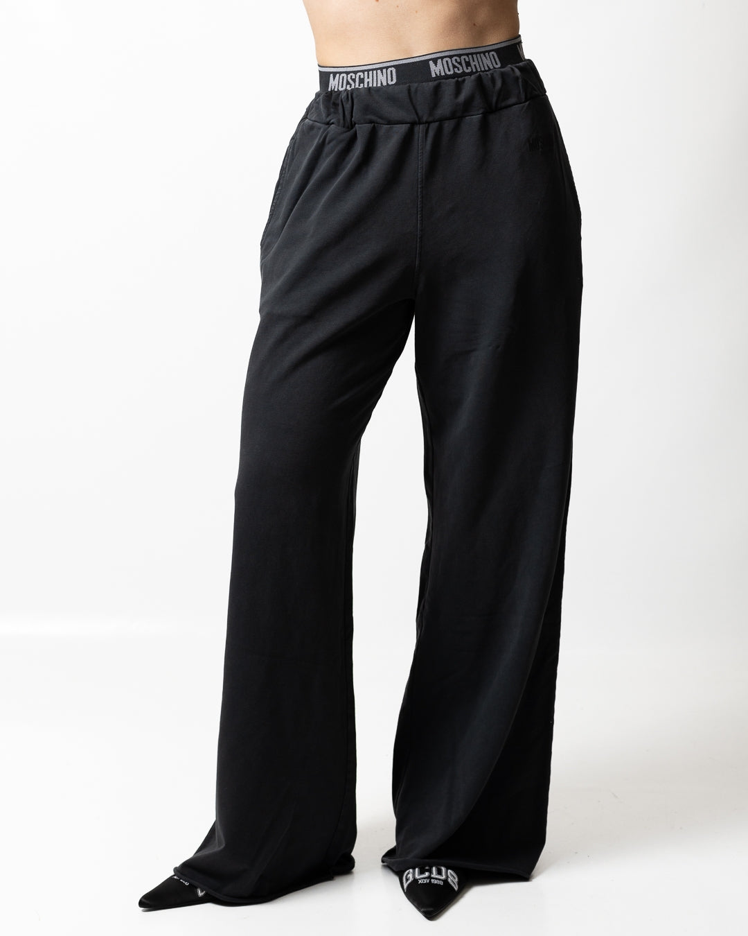 Pantalone Moschino Active in felpa con fascia logata donna