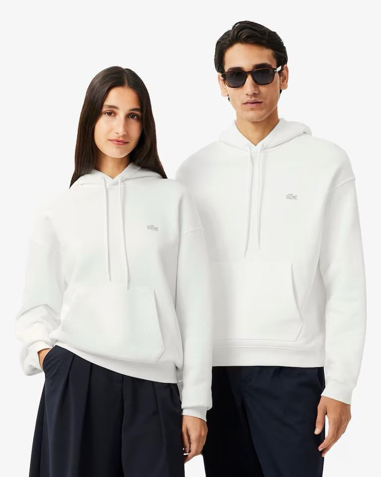 Felpa Lacoste logata con cappuccio uomo