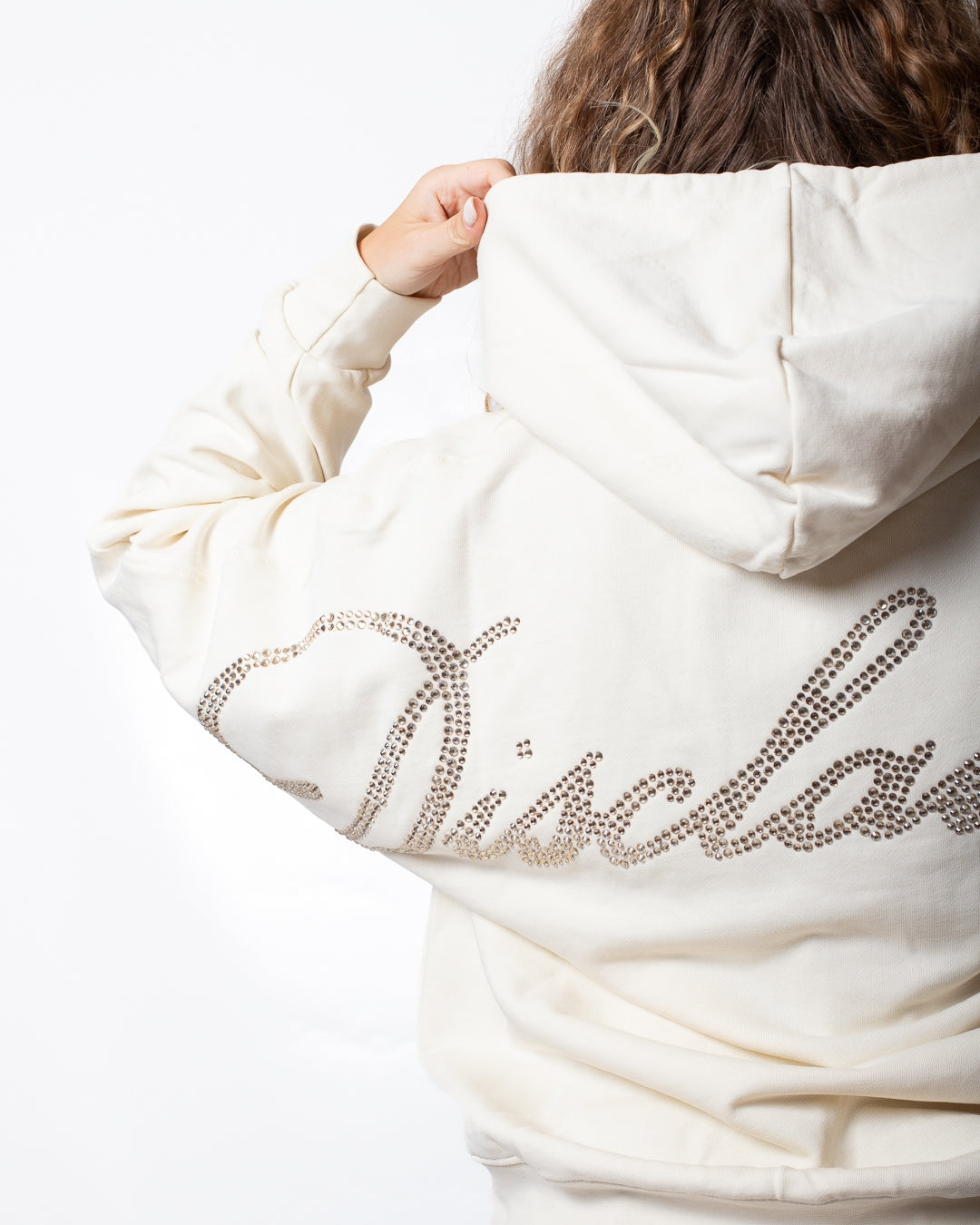 Felpa Disclaimer con cappuccio e logo signature donna