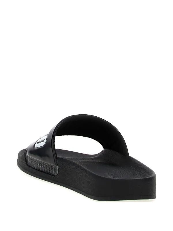Ciabatta Moschino in gomma con logo iconic uomo