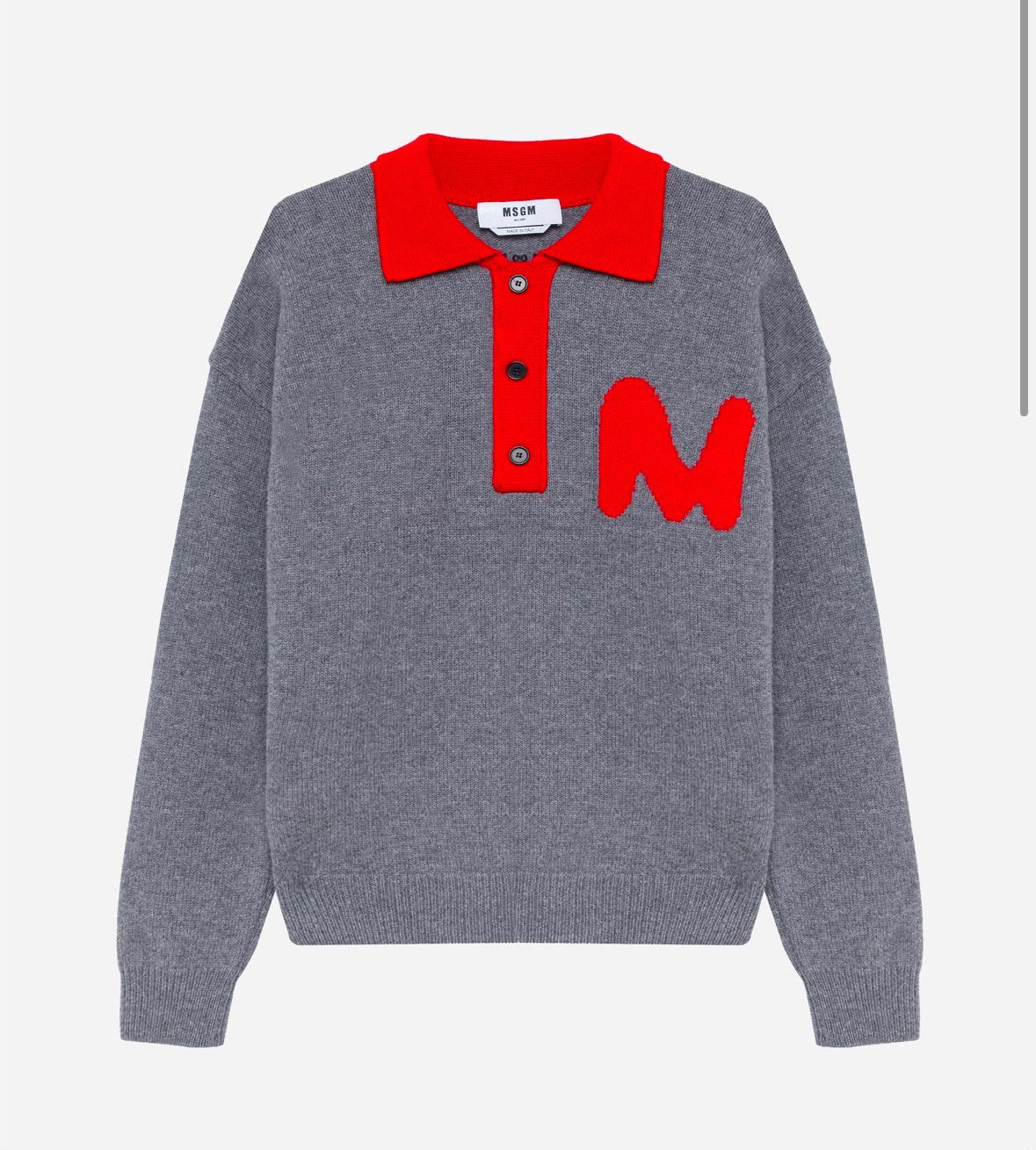 Maglia MSGM in misto lana "Logo Themwave"