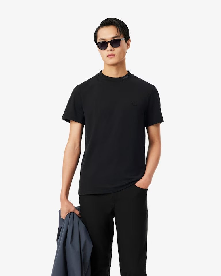 T-Shirt Lacoste con collo logato uomo