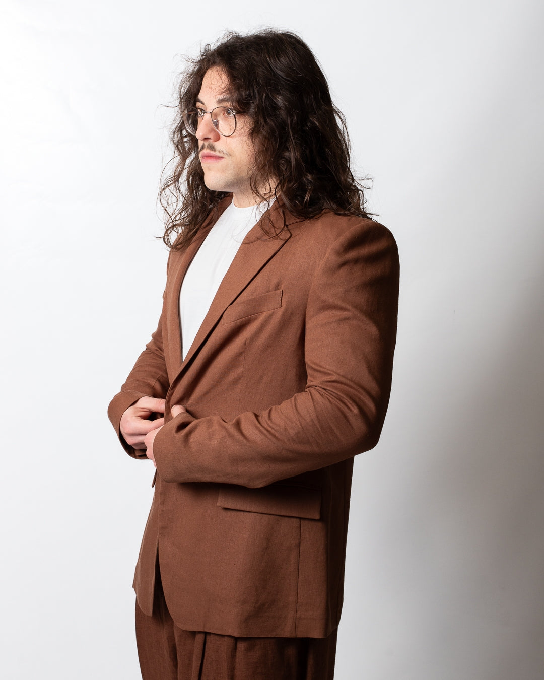 Giacca blazer Gaelle monopetto in lino uomo