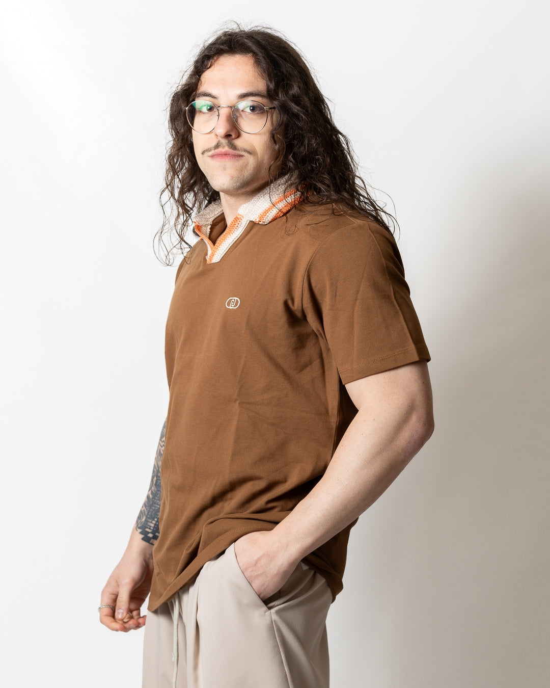 Polo Liu Jo con colletto in maglia uomo
