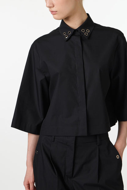 Camicia Iceberg cropped con borchie donna