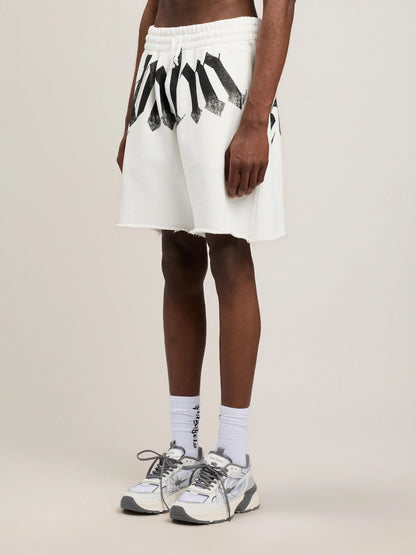 Bermuda Palm Angels in felpa "Big Waist Logo" uomo