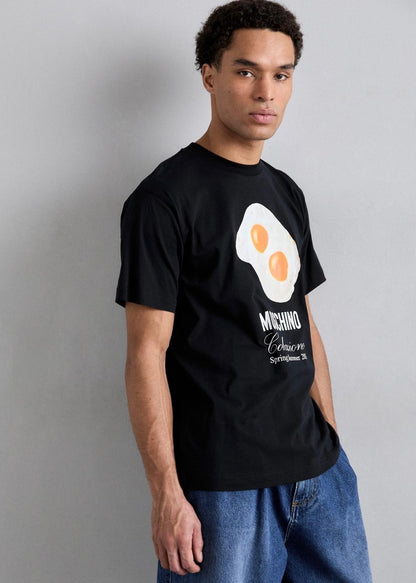T-Shirt Moschino con logo e stampa "Eggs"
