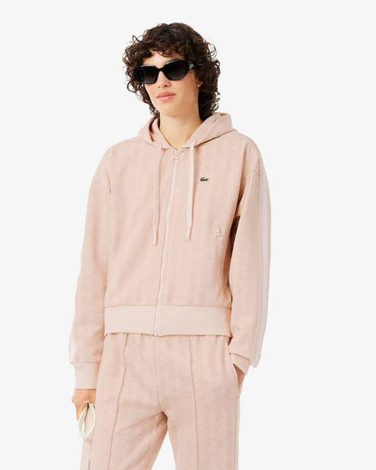 Felpa Lacoste fullzip con cappuccio donna