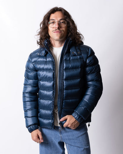 Piumino Colmar lucido con cappuccio staccabile uomo