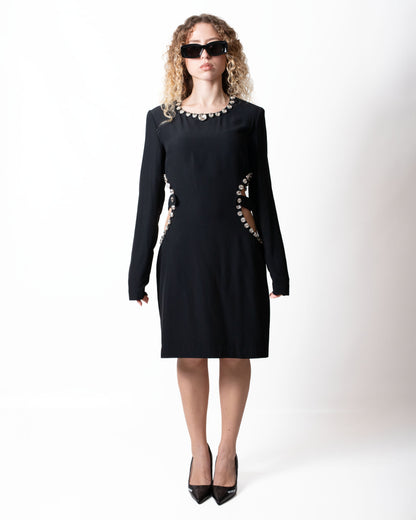 Abito John Richmond con gioielli e dettagli cut-out donna