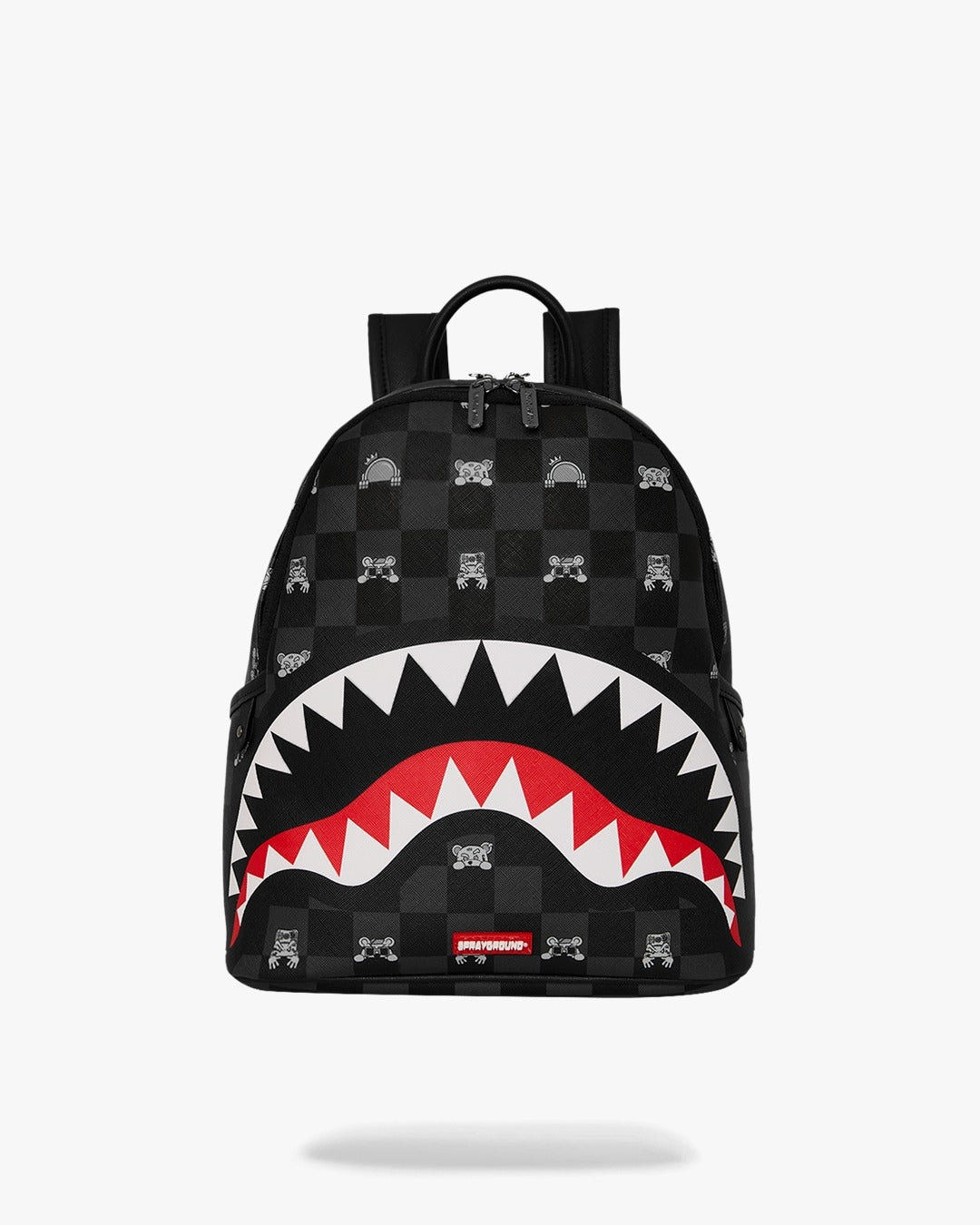 Zainetto Sprayground nero GRAY PEEKING CHARACTER CHECK SAVAGE BACKPACK