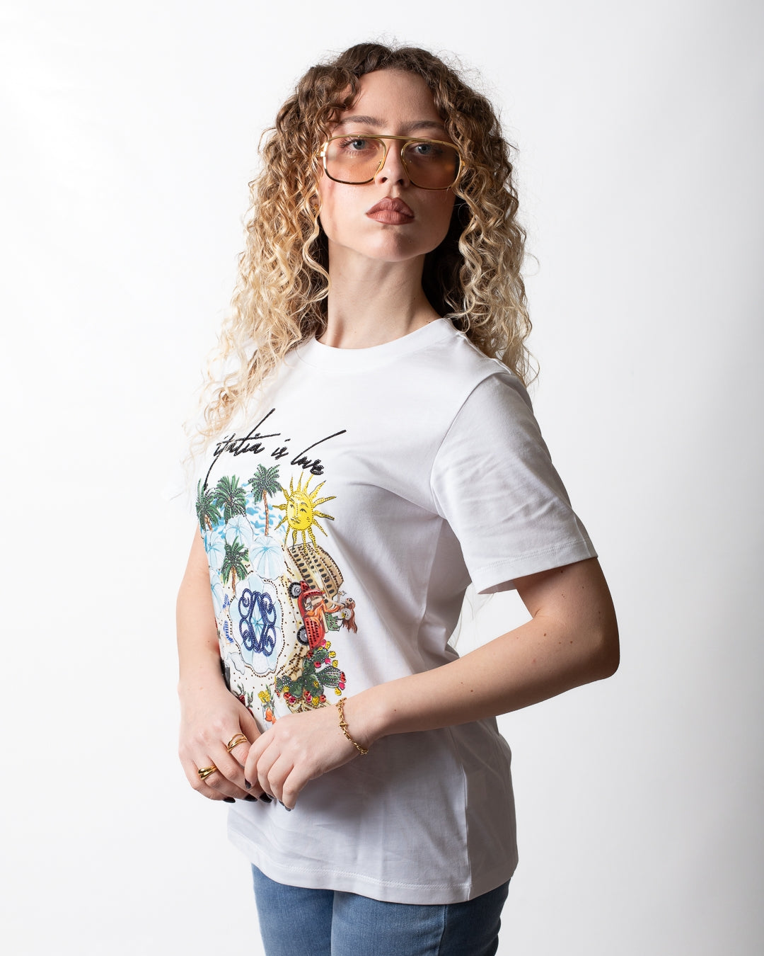 T-Shirt Nenette "Italia is Love" donna